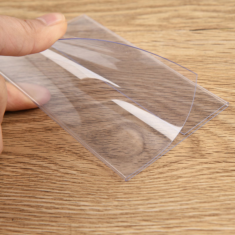 Poseedor de una tarjeta de identificación plástico de la identificación del Pvc de la bolsa clara del portatarjetas Crystal Student Bus Card Holder