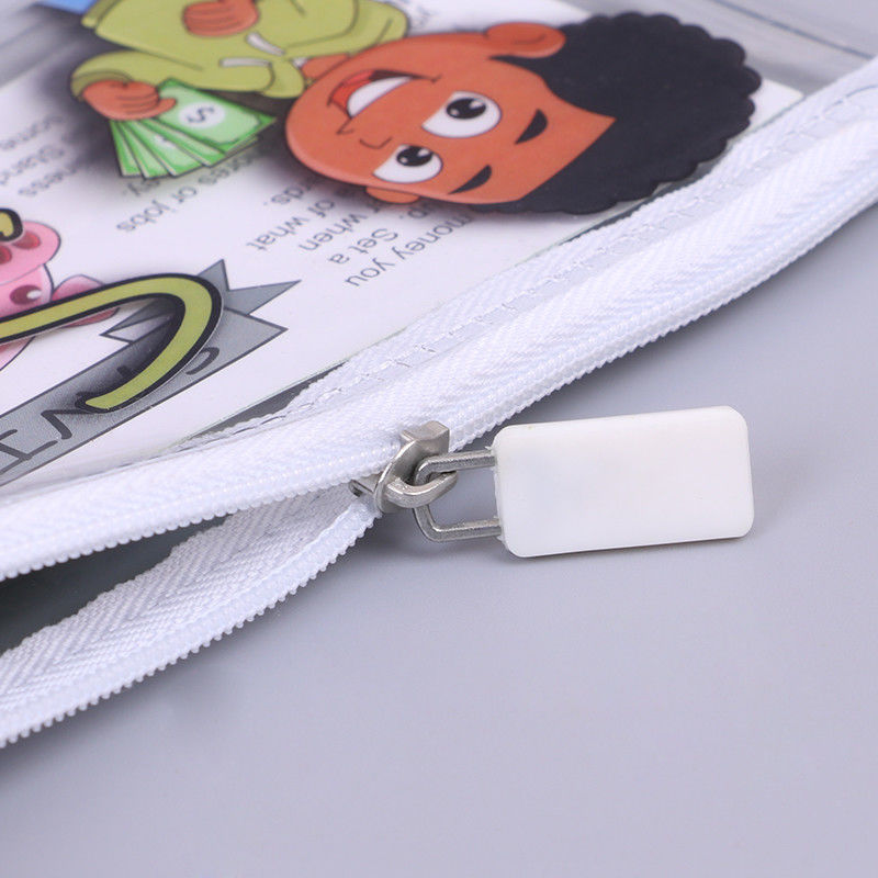 Cursore piano della tasca dell'etichetta di Bill Document Pencil Case With dell'incartamento del sacchetto della matita del PVC di Diy