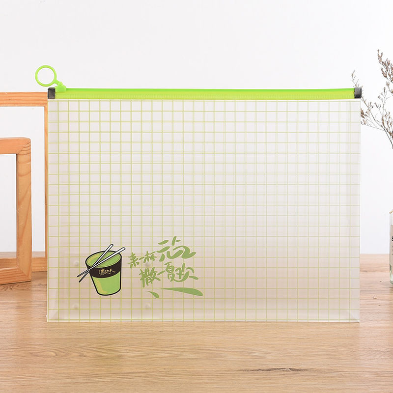 Almacenamiento plástico de A4 A5 A6 Mesh Zipper Pouch Document Bag para la escuela