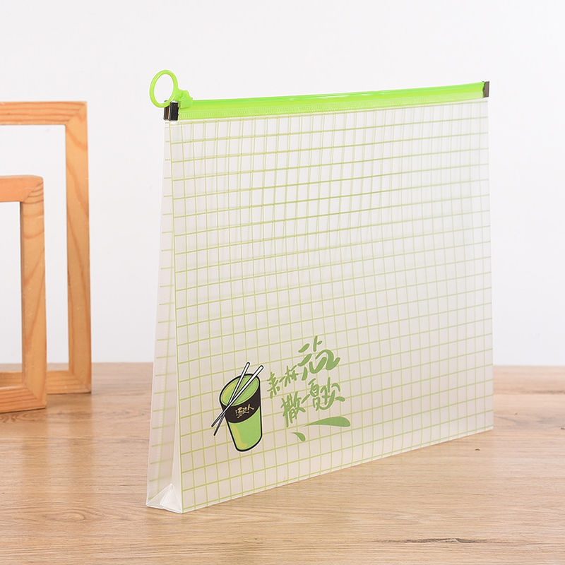 Almacenamiento plástico de A4 A5 A6 Mesh Zipper Pouch Document Bag para la escuela