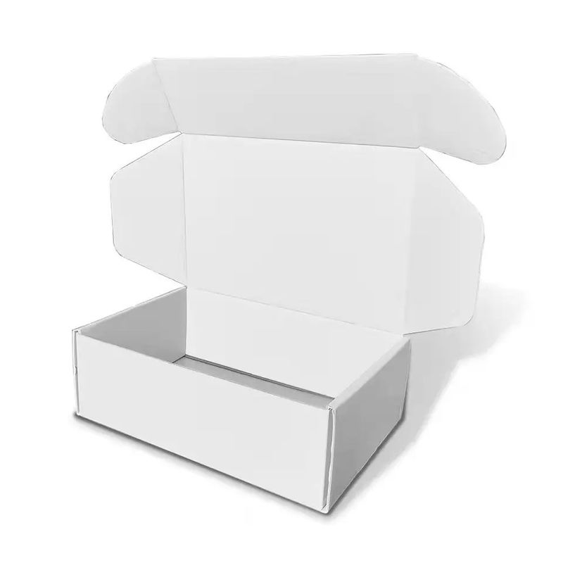 Cajas de regalo del Libro Blanco de Kraft con el empaquetado acanalado de la taza de café del correo de la cartulina de la tapa