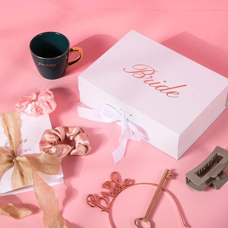8x10 8x12 8x8 personalizó la caja de papel para la boda de empaquetado Flip Top de papel del regalo