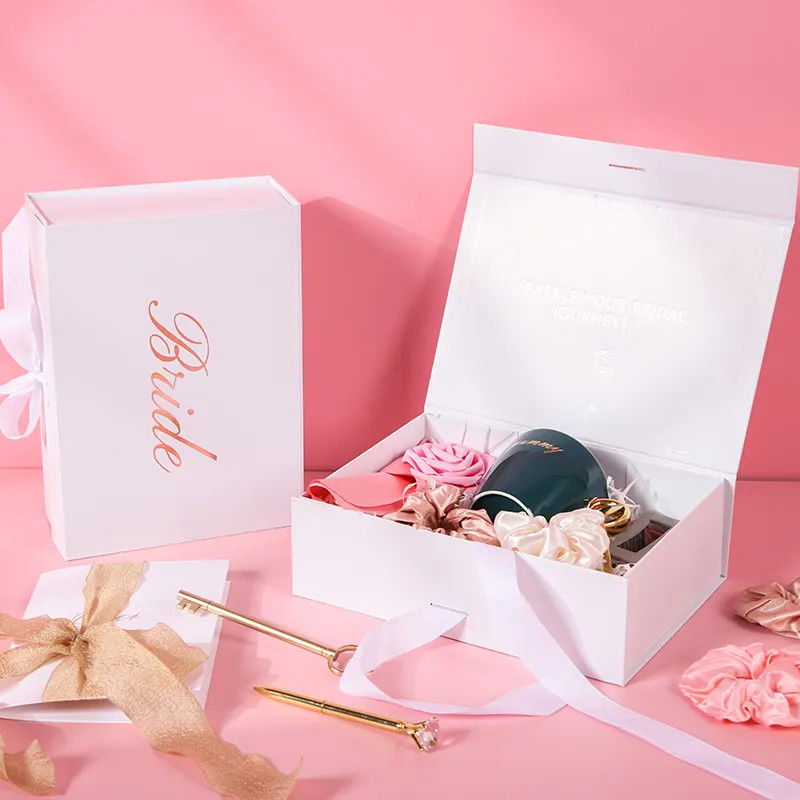 8x10 8x12 8x8 personalizó la caja de papel para la boda de empaquetado Flip Top de papel del regalo